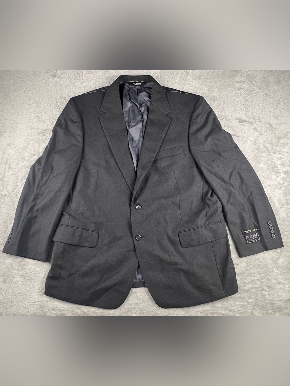 JOS A BANK 100% WOOL Blazer Regal Fit Signature 44S Charcoal Sport Coat Jacket